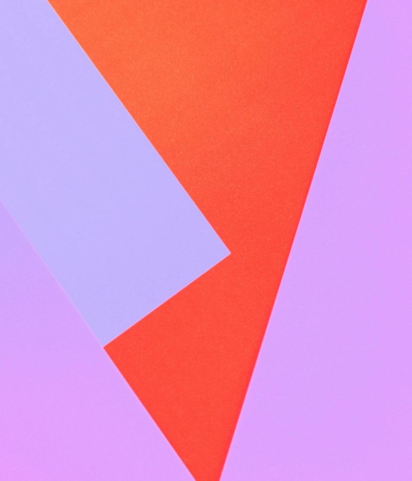 Vibrant geometric abstract artwork with red and purple shapes. Ideal for modern design.